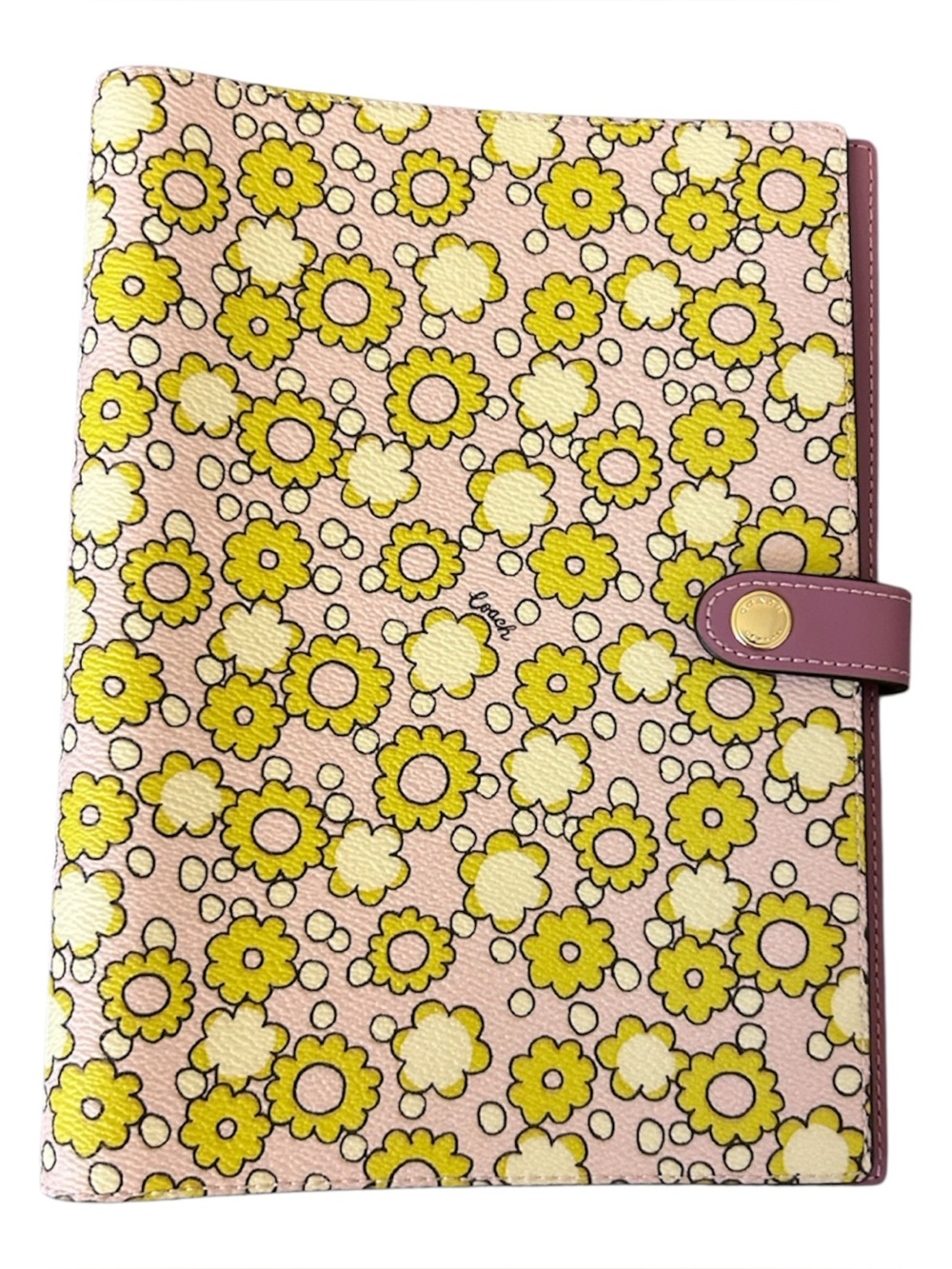 Coach Floral Yellow & Pink Notebook Cover
